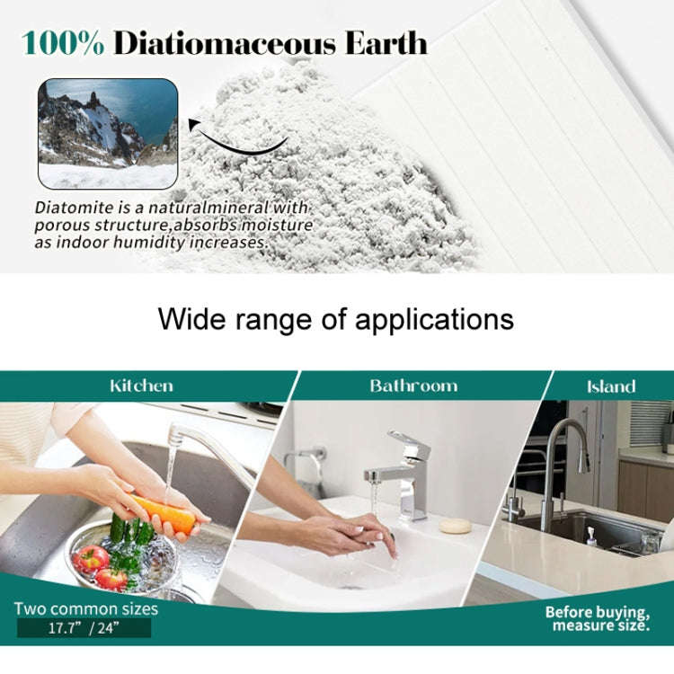 Faucet Sink Drying Mat Diatomaceous Earth Stone Splashproof Absorbent Sink Drainage Mat, Color: K...