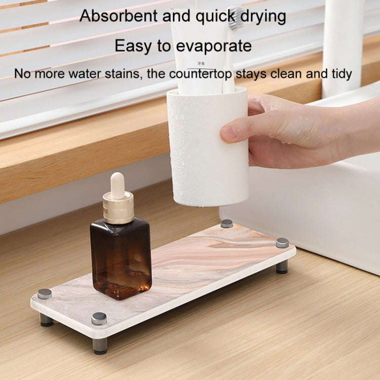 Diatomite Shelf Kitchen Sink Storage Absorbent Mat Bathroom Washstand Quick Drying Coaster, Size:...