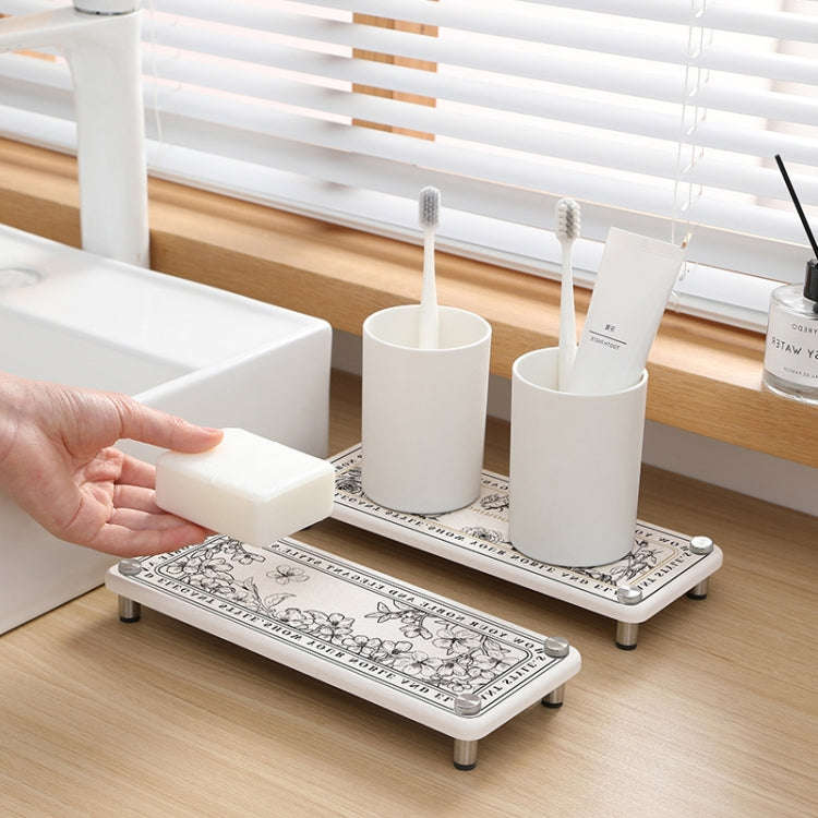 Diatomite Shelf Kitchen Sink Storage Absorbent Mat Bathroom Washstand Quick Drying Coaster, Size:...