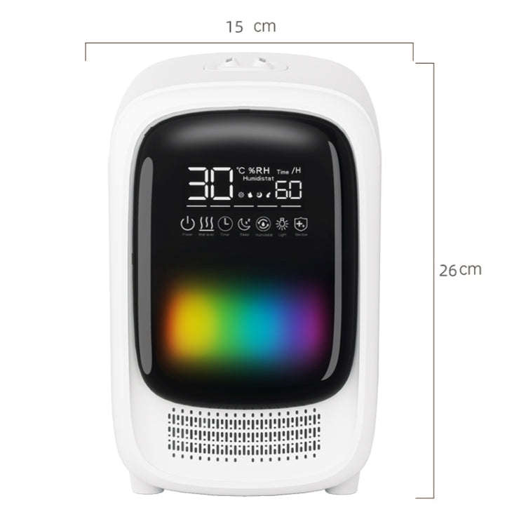 FS101 3.5L Colorful Light Home Bluetooth Music Aromatherapy Humidifier, Spec: EU Plug(Whtie)