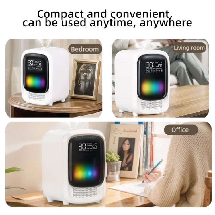 FS101 3.5L Colorful Light Home Bluetooth Music Aromatherapy Humidifier, Spec: EU Plug(Whtie)