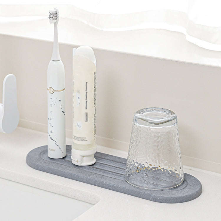 3pcs /Set Bathroom Countertop Absorbent Mat Kitchen Diatomite Drying Mat Faucet Sink Quick Drying...