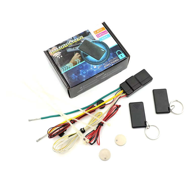 NENGKEE 12V 2.4Ghz Car Smart Lock Anti-Theft Device Immobilizer(Blue Color Box)