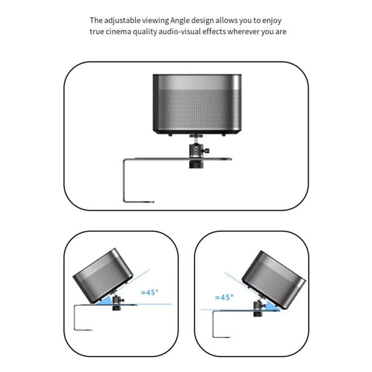 Metal Telescopic Adjustable PTZ Projector Wall Mount Bracket(Black)