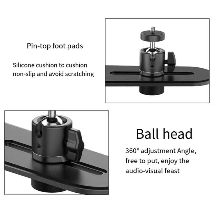 Metal Telescopic Adjustable PTZ Projector Wall Mount Bracket(Black)
