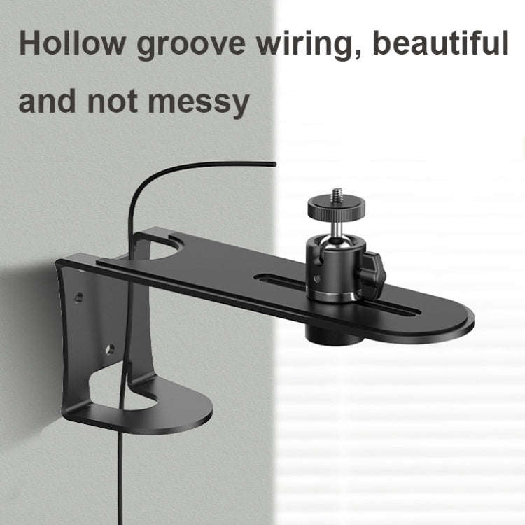 Metal Telescopic Adjustable PTZ Projector Wall Mount Bracket(Black)