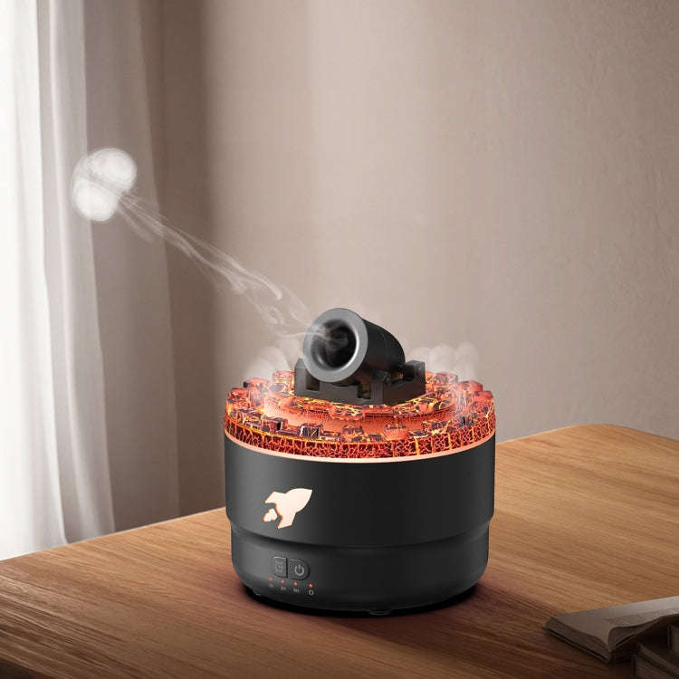 Turret Shape Aromatherapy Humidifier With 3-speed Timer 7-color Atmosphere Light US Plug White