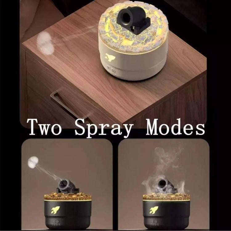Turret Shape Aromatherapy Humidifier With 3-speed Timer 7-color Atmosphere Light USB Plug White