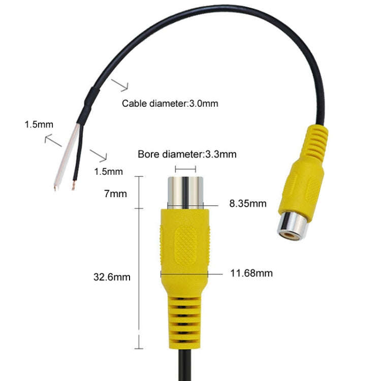 2pcs Car Single AV Audio Cable Lotus Connector RCA Stereo Wire With Shield(E1-9)