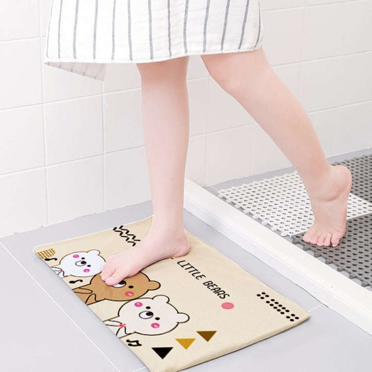 Diatomaceous Earth Bathroom Water-absorbing Quick-drying Foot Mat Toilet Anti-slip Soft Floor Mat...