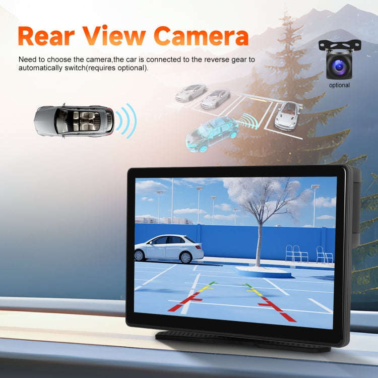 8-Inch HD Wireless CarPlay Screen DVR With Dash Cam/1080p Front Rear Camera/Bluetooth/AirPlay