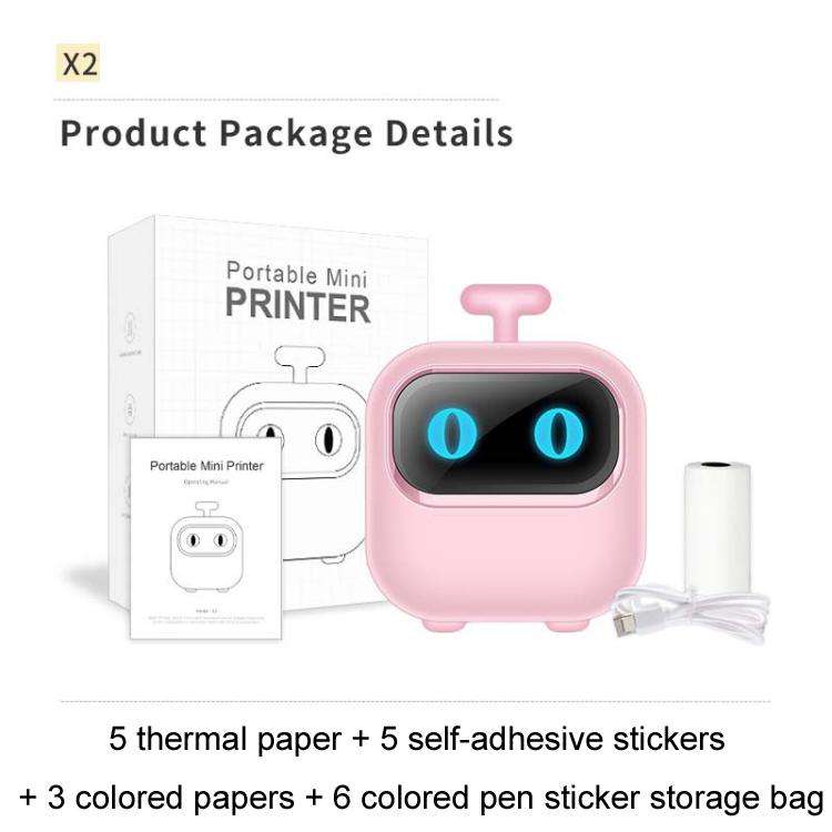 Portable Mini Thermal High Definition Student Wrong Title Photo Printer(White 16pcs /Set)