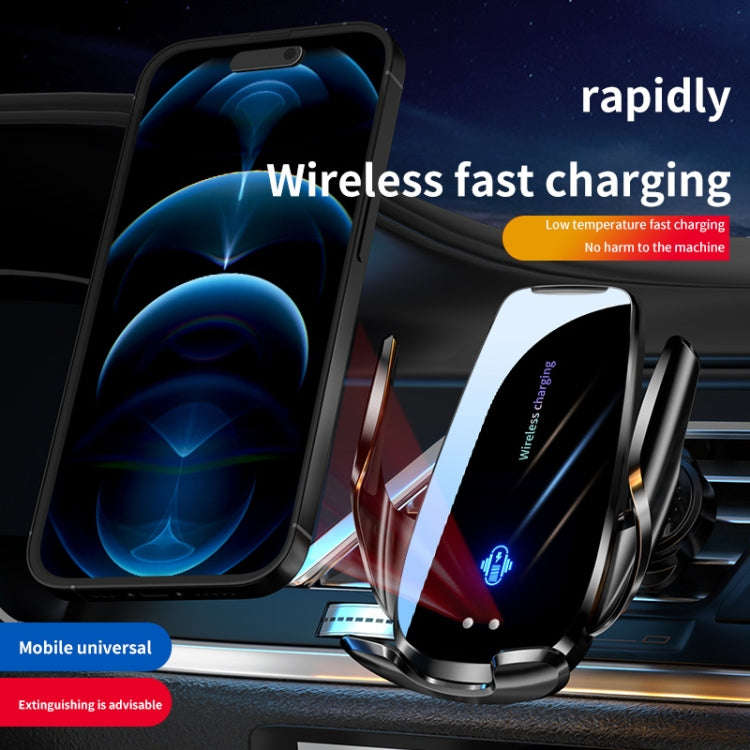 Q96 Car Wireless Charging Cell Phone Navigation Mount, Style: Standard+Suction Cup
