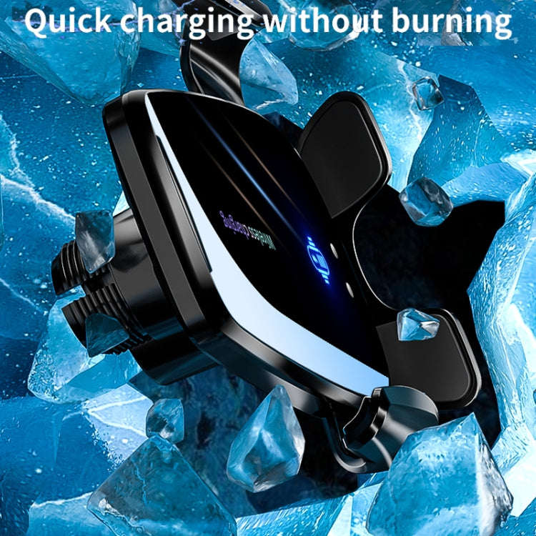 Q96 Car Wireless Charging Cell Phone Navigation Mount, Style: Standard+Suction Cup