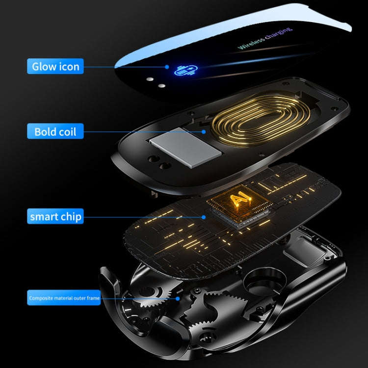 Q96 Car Wireless Charging Cell Phone Navigation Mount, Style: Standard+Suction Cup