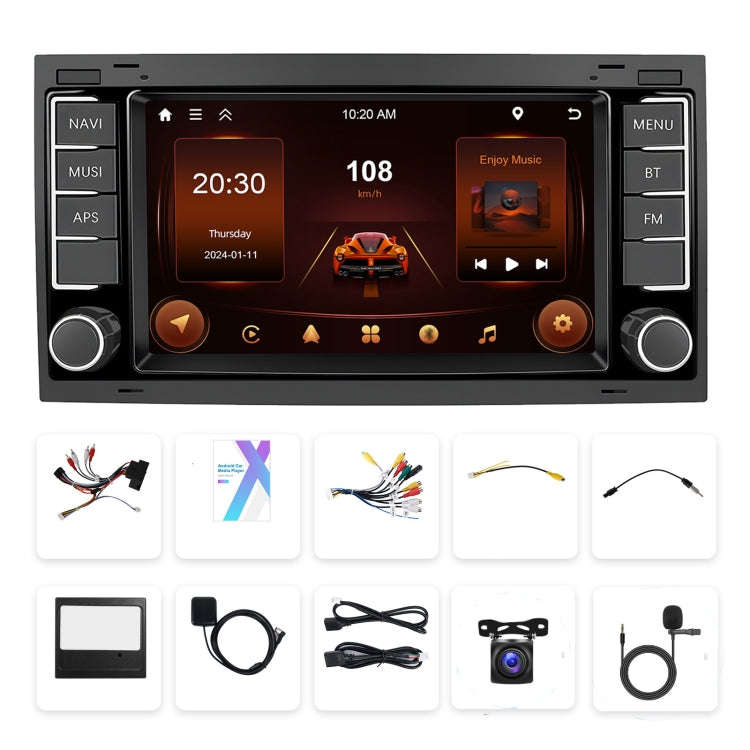 4+64G For Volkswagen Touareg 7-Inch Car WiFi Player Android 13 System Support CarPlay/Android Aut...