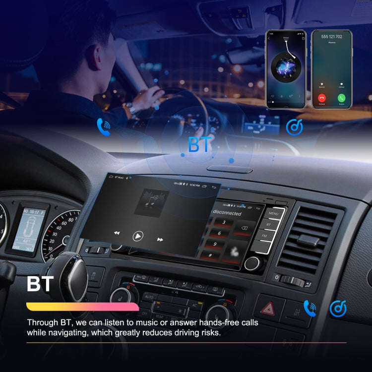 2+64G For Volkswagen Touareg 7-Inch Car WiFi Player Android 13 System Support CarPlay/Android Aut...
