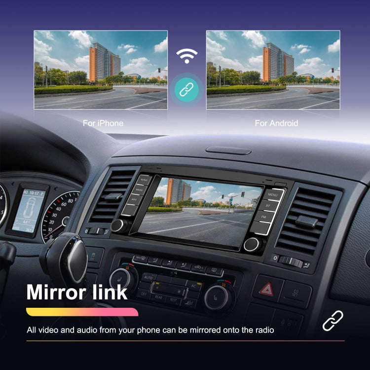 2+64G For Volkswagen Touareg 7-Inch Car WiFi Player Android 13 System Support CarPlay/Android Aut...