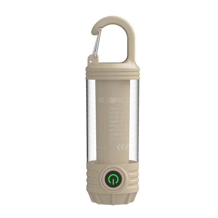 Rechargeable Outdoor Portable LED Camping Light Multifunctional Flashlight(Khaki)