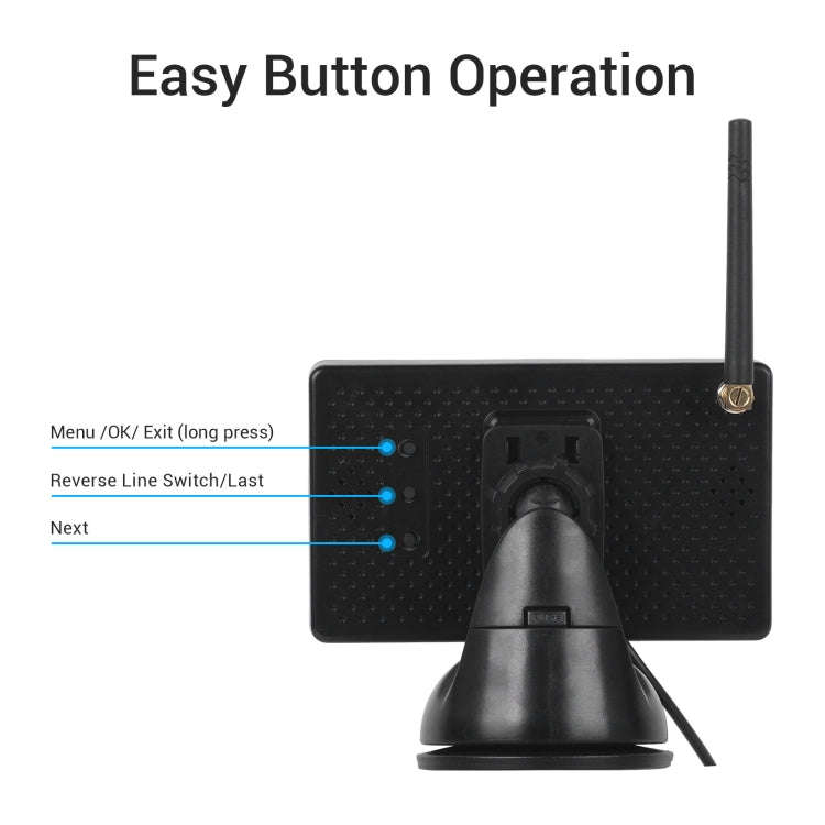 4.3-inch Car Reversing Camera & Monitor Set Rear View Dash Cam Standard