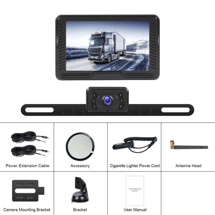4.3-inch Car Reversing Camera & Monitor Set Rear View Dash Cam Standard