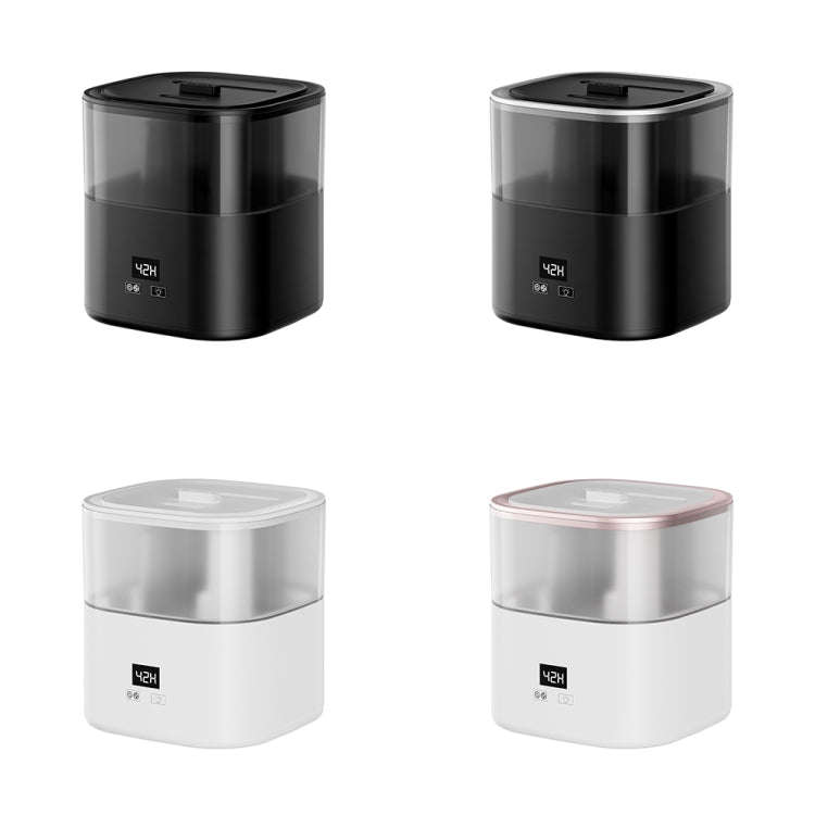 JSQ-58 1.1L large Capacity Digital Display Flame Atomization Humidifier, Color: Black Silver(EU P...