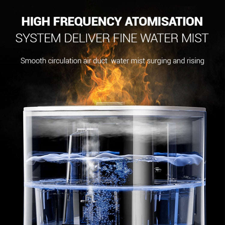 JSQ-58 1.1L large Capacity Digital Display Flame Atomization Humidifier, Color: Black Silver(EU P...