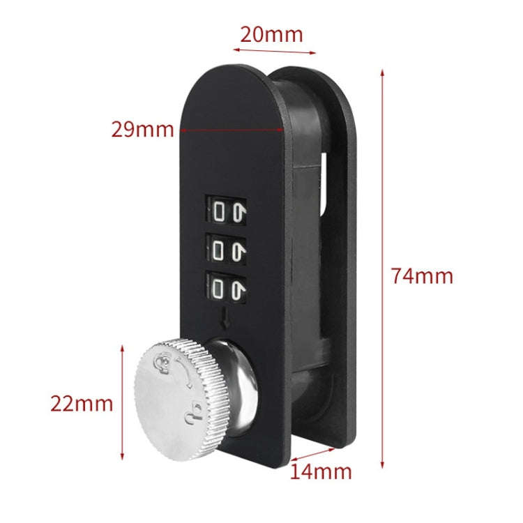Home Drawer Locker Mechanical Dial And Quarter Turn Combination Lock, Style: Right Turn