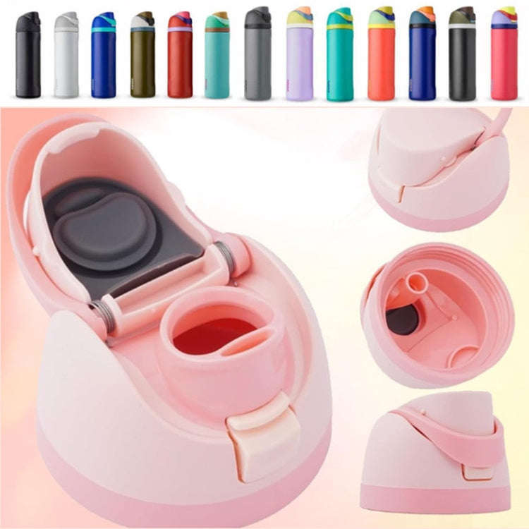 Replacement Lid for Owala Freesi Cup No Leakage One Button Open With Carry Loop(White)