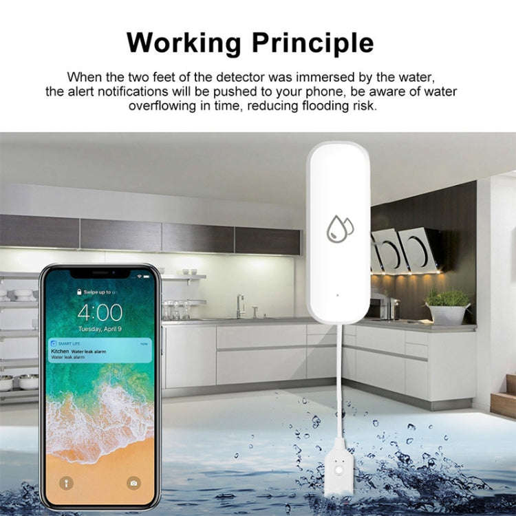 Tuya Zigbee Water Leak Alarm Remote Monitoring Flood Leak Detector