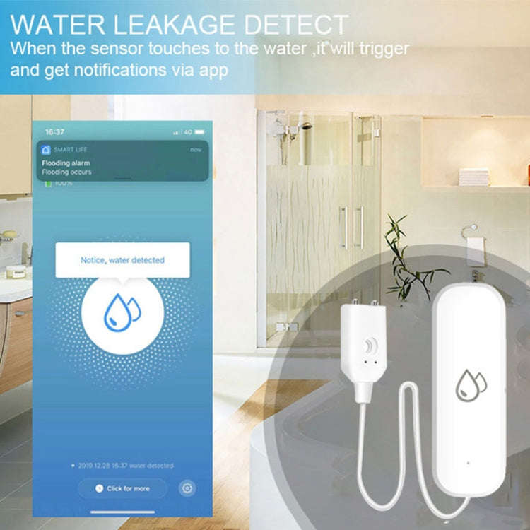 Tuya Zigbee Water Leak Alarm Remote Monitoring Flood Leak Detector