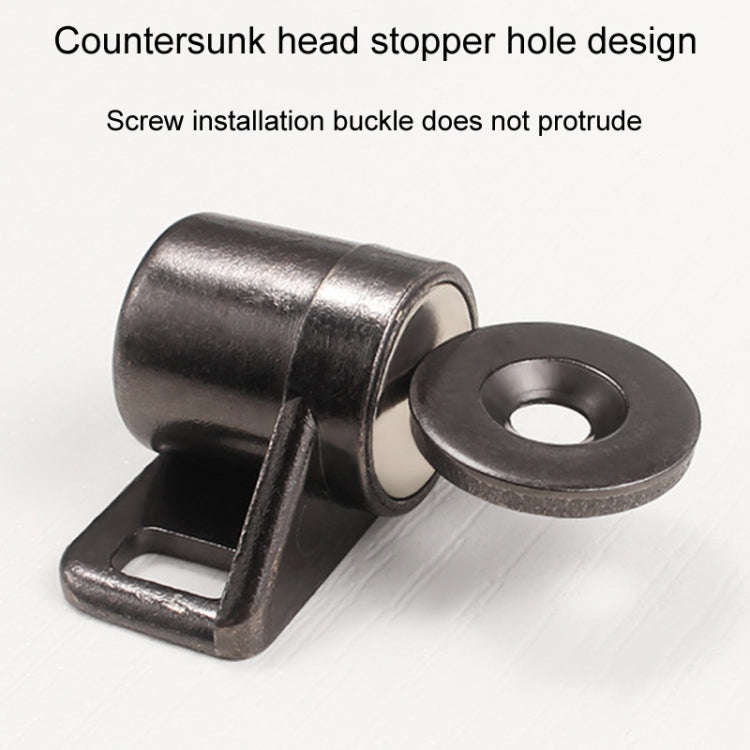 Household Cabinet Door Magnetic Suction Buckle Bumper Ball Adhesive Coupler(Gold)