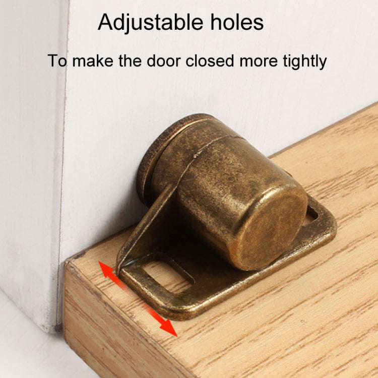 Household Cabinet Door Magnetic Suction Buckle Bumper Ball Adhesive Coupler(Gold)