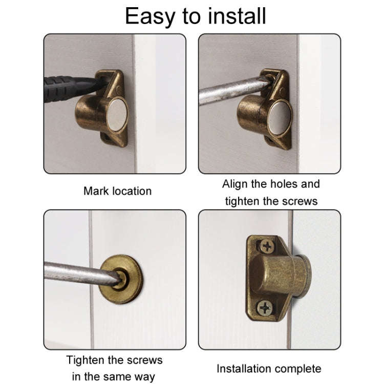 Household Cabinet Door Magnetic Suction Buckle Bumper Ball Adhesive Coupler(Antique Green)