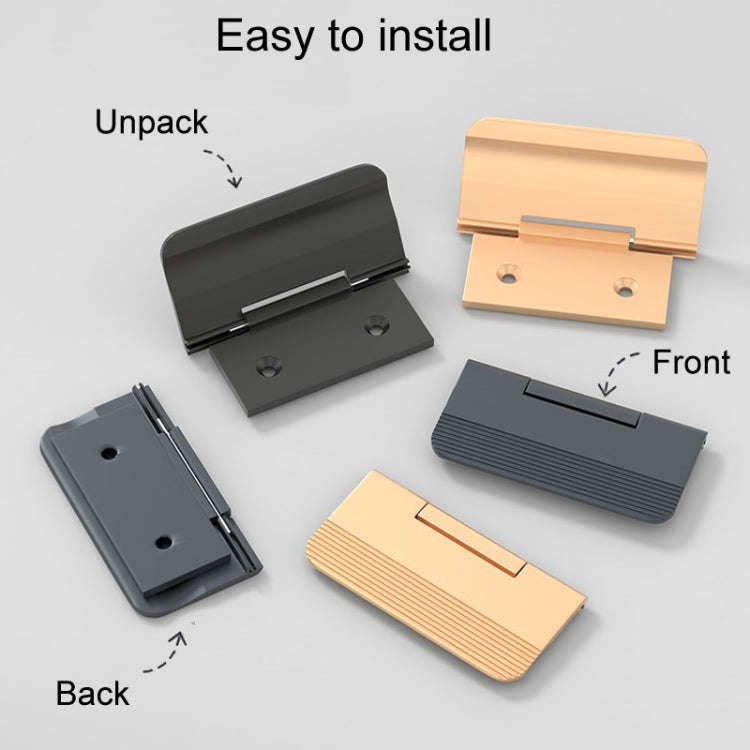 Invisible Simple Drawer Exposed Mounted Concealed Button Flip Flop Handle(Gold)