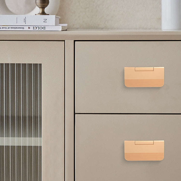 Invisible Simple Drawer Exposed Mounted Concealed Button Flip Flop Handle(Gold)