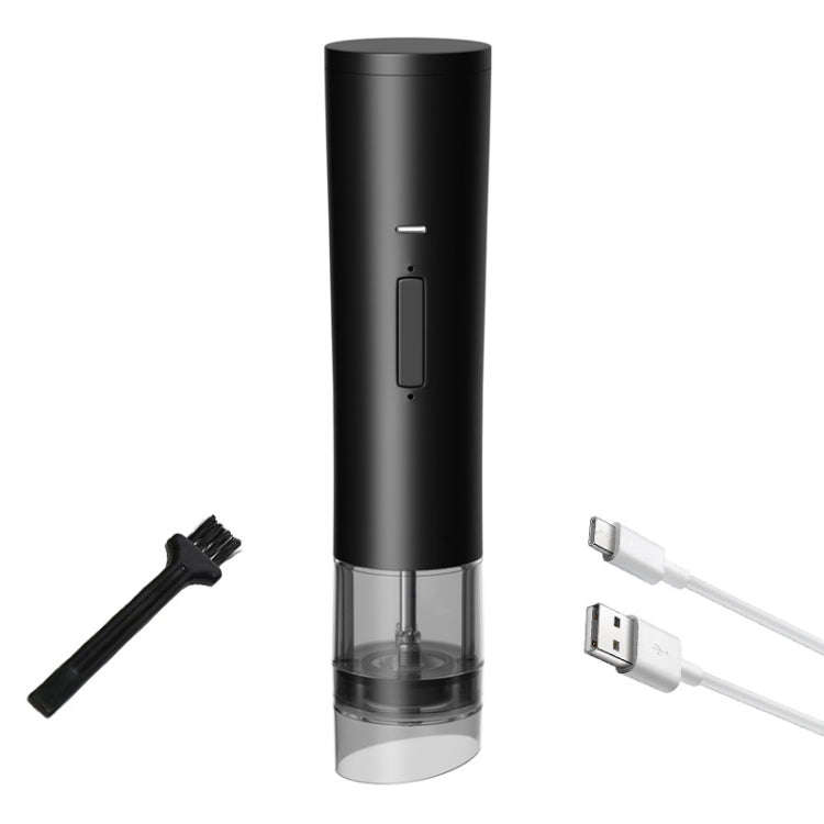 Multifunctional Kitchen Seasoning Electric Grinder Adjustable Coarse and Fine Pepper Grinder(Black)