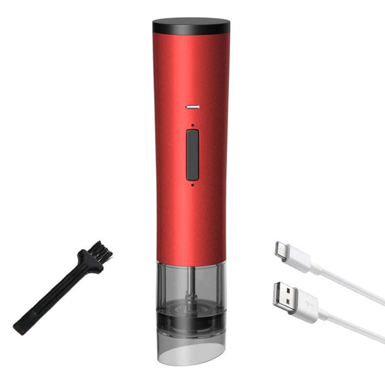 Multifunctional Kitchen Seasoning Electric Grinder Adjustable Coarse and Fine Pepper Grinder(Red)