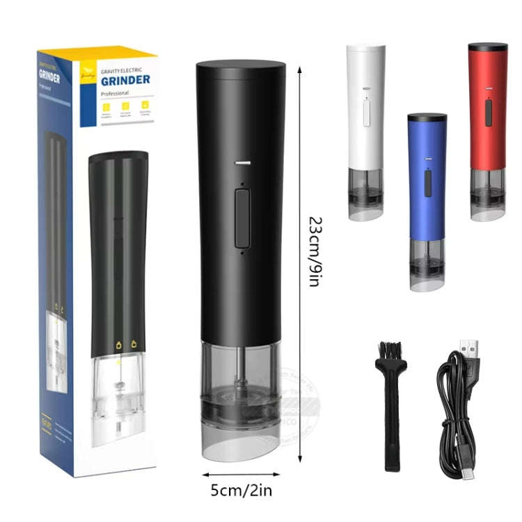 Multifunctional Kitchen Seasoning Electric Grinder Adjustable Coarse and Fine Pepper Grinder(White)