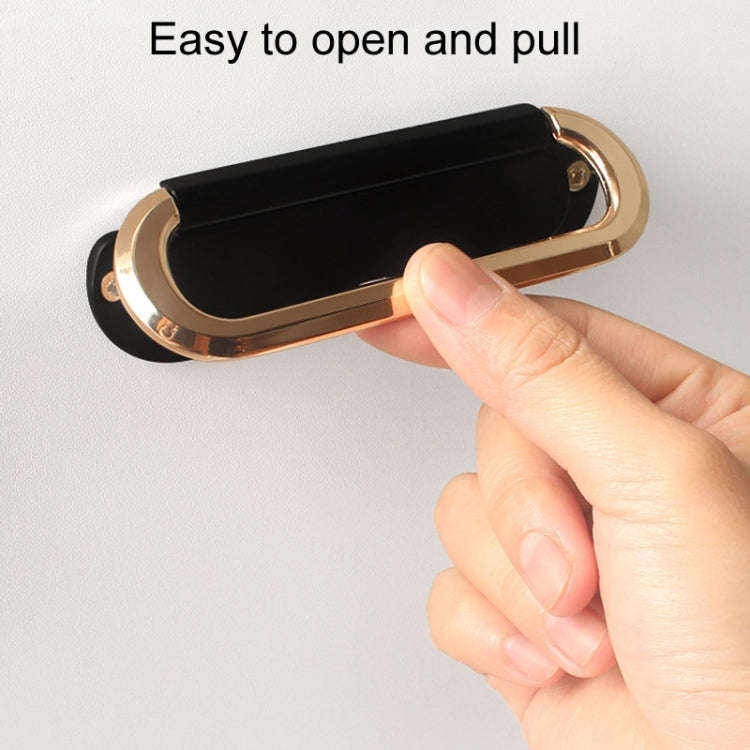 Simple Household Cabinet Drawer Hidden Flat Pull Handle, Color: Gold+White