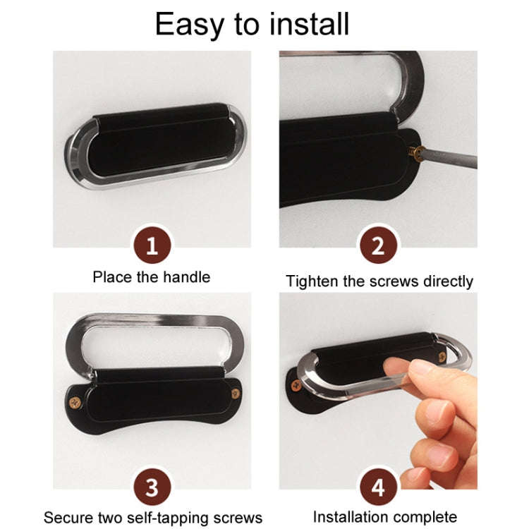 Simple Household Cabinet Drawer Hidden Flat Pull Handle, Color: Gold+White