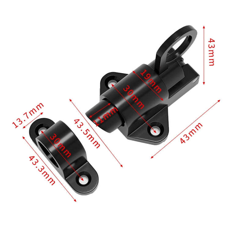 Solid Aluminum Alloy Plane Shape Spring Automatic Rebound Latch(Black)