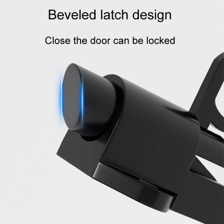 Solid Aluminum Alloy Plane Shape Spring Automatic Rebound Latch(Black)