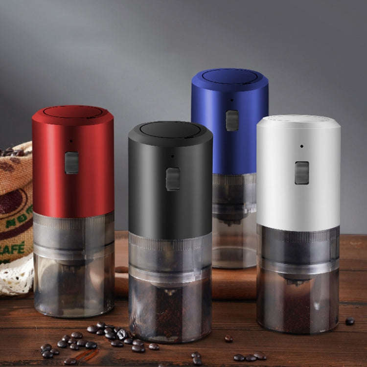 USB Rechargeable Adjustable Coarse and Fine Household Portable Electric Coffee Bean Grinder(Red)