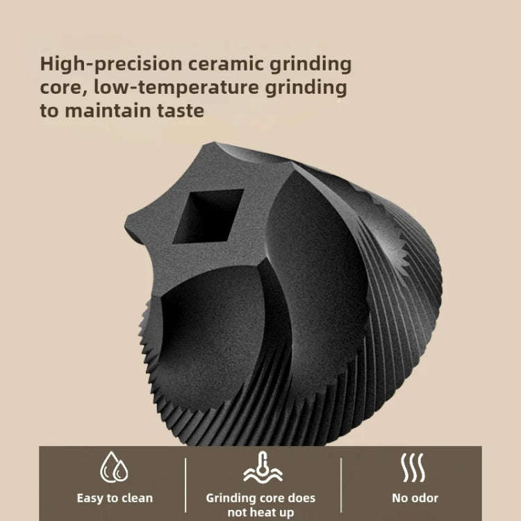 USB Rechargeable Adjustable Coarse and Fine Household Portable Electric Coffee Bean Grinder(White)