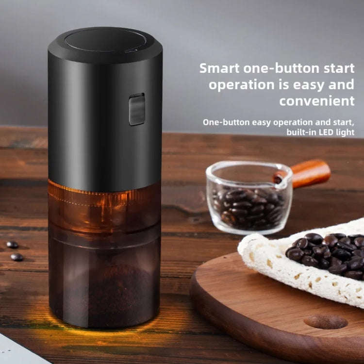 USB Rechargeable Adjustable Coarse and Fine Household Portable Electric Coffee Bean Grinder(Red)