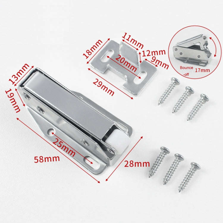 2pcs Household Thickened Closet Cabinet Door Latch, Style: V-Nose Lock Rebounder