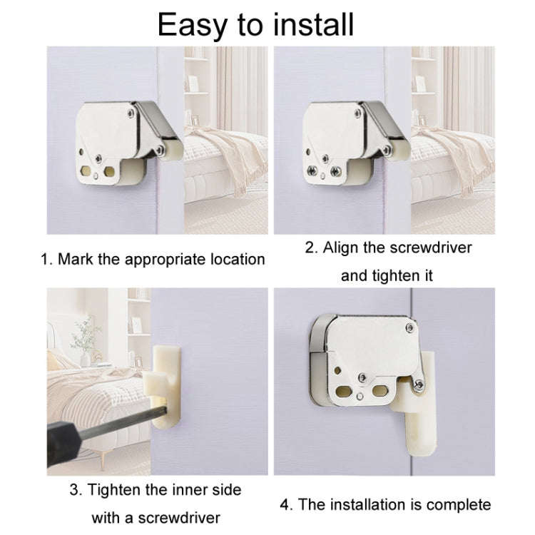 2pcs Household Thickened Closet Cabinet Door Latch, Style: Elephant Trunk Lock