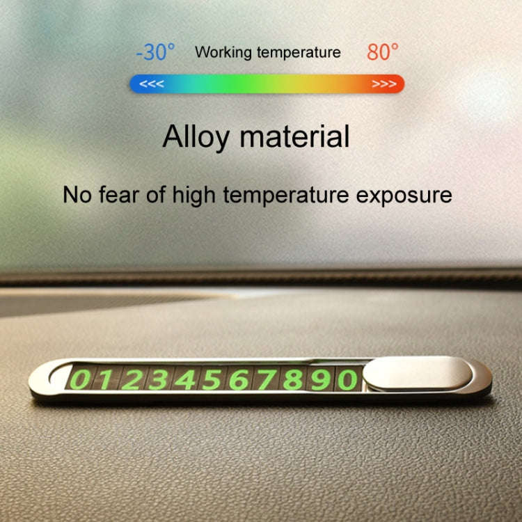 T1 Car Hidden Moving Phone Plate Vehicle Temporary Parking Number Board(Silver)