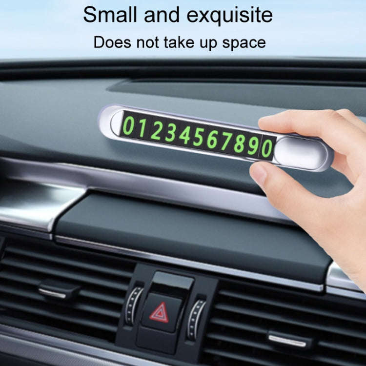 T1 Car Hidden Moving Phone Plate Vehicle Temporary Parking Number Board(Silver)